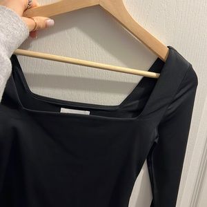 Squareneck Long Sleeve Contour Bodysuit